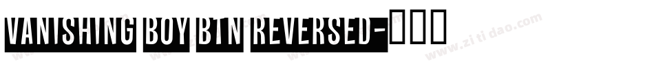 Vanishing Boy BTN Reversed字体转换